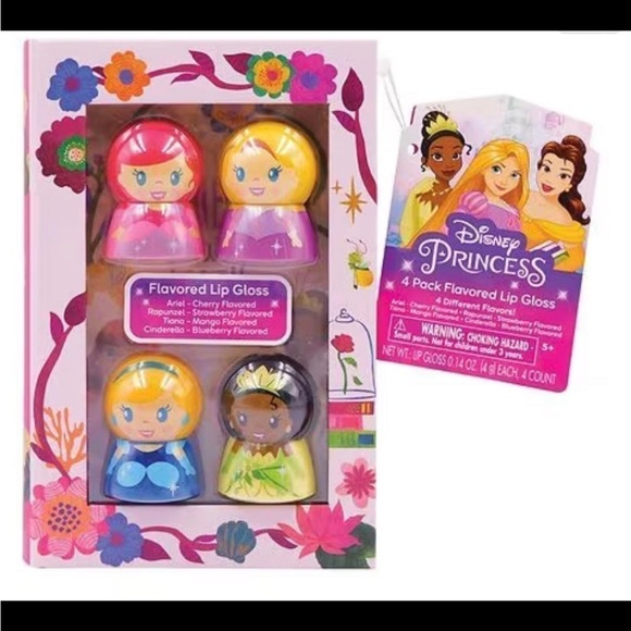 👗 DISNEY 4 PC LIP GLOSS SET 👗 - Picture 1 of 2